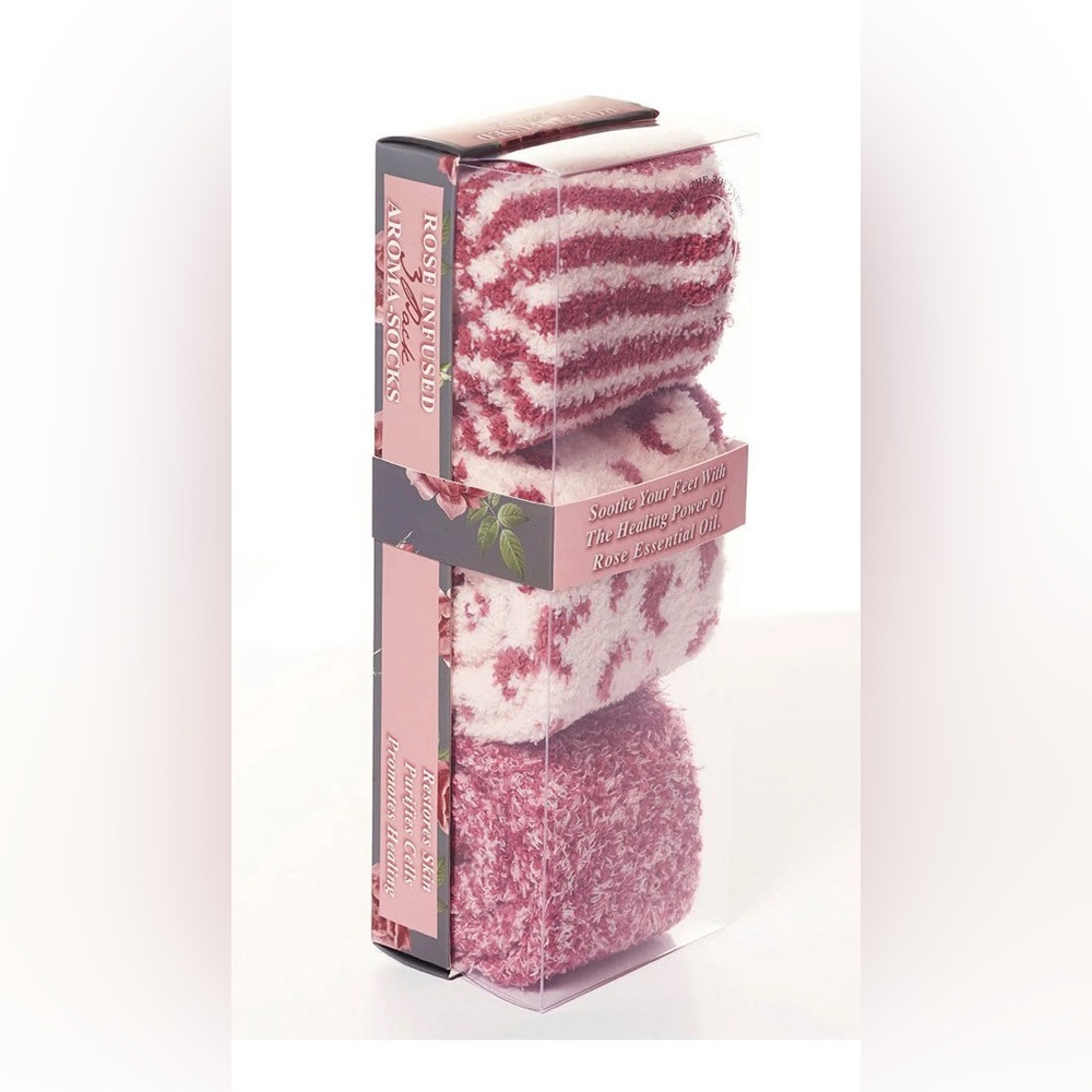 Rose Infused Comfy Socks - Set of 3 pairs